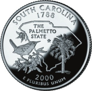 (307) Estados Unidos de América. 2000(P). Quarter Dollar (SC) South Carolina