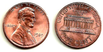 (201) Estados Unidos de América. 1989. 1 Cent (EBC+)