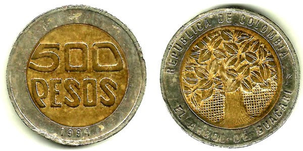 (286) Colombia. 1994. 500 Pesos (MBC)