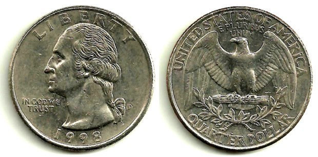 (A164a) Estados Unidos de América. 1998(D). Quarter Dollar (MBC)