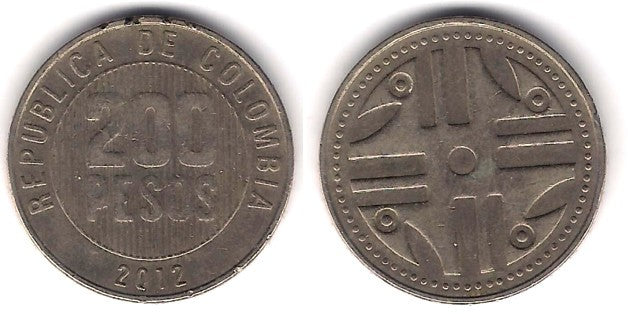 (287) Colombia. 2012. 200 Pesos (MBC)