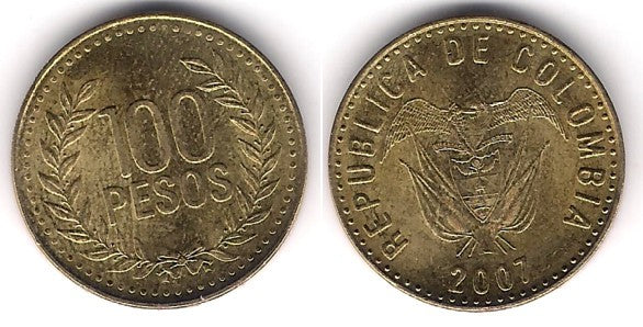(285.2) Colombia. 2007. 100 Pesos (MBC)