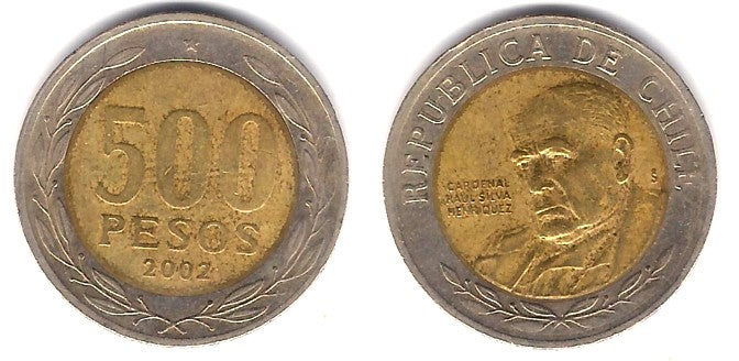 (235) Chile. 2002. 500 Pesos (BC)