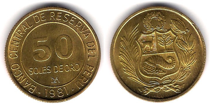 (273) Perú. 1981. 50 Soles de Oro (EBC)