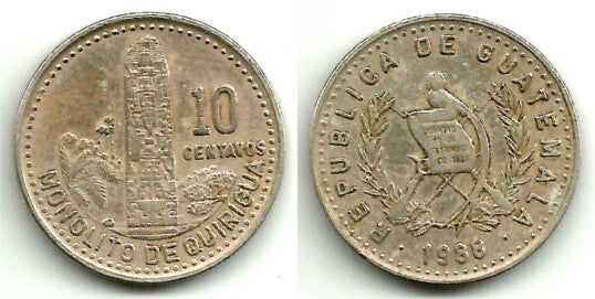 (277.5) Guatemala. 1988. 10 Centavos (BC+)