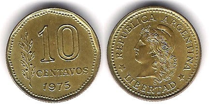 (66) Argentina. 1975. 10 Centavos (EBC)