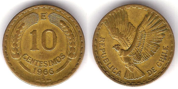 (191) Chile. 1966. 10 Centesimos (MBC)