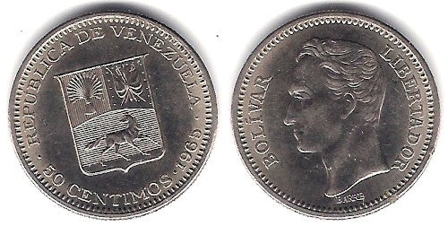 (Y41) Venezuela. 1965. 50 Céntimos (EBC+)