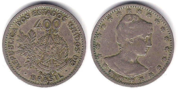 (505) Brasil. 1901. 400 Reis (MBC)