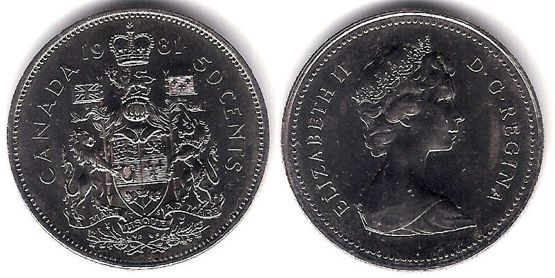 (75.3) Canadá. 1981. 50 Cents (SC)