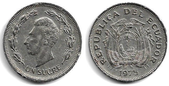 (78b) Ecuador. 1975. 1 Sucre (BC+)