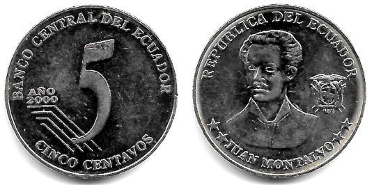 (105) Ecuador. 2000. 5 Centavos (EBC)