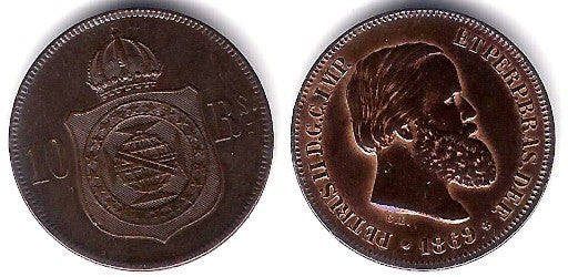 (473) Brasil. 1869. 10 Reis (EBC+)