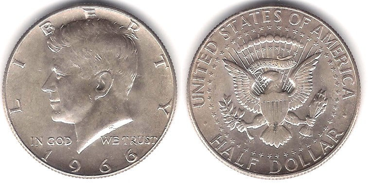 (202a) Estados Unidos de América. 1966. Half Dollar (EBC+) (Plata)