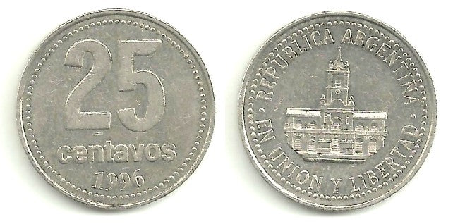 Argentina. 1996. 25 Centavos (MBC)