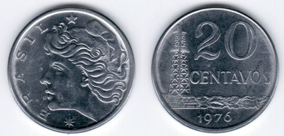 (579.1a) Brasil. 1976. 20 Centavos (SC)