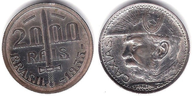 (535) Brasil. 1935. 2000 Reis (MBC+) (Plata)