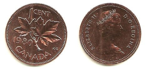 (127) Canadá. 1980. 1 Cent (SC)