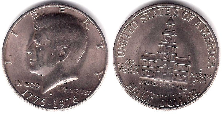 (205) Estados Unidos de América. 1976(D). Half Dollar (SC)