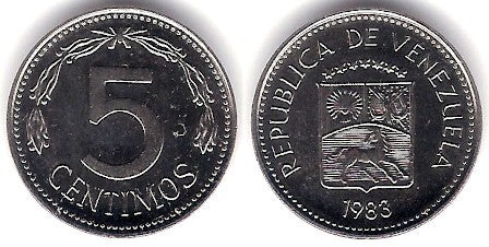 (Y49a) Venezuela. 1983. 5 Céntimos (SC)