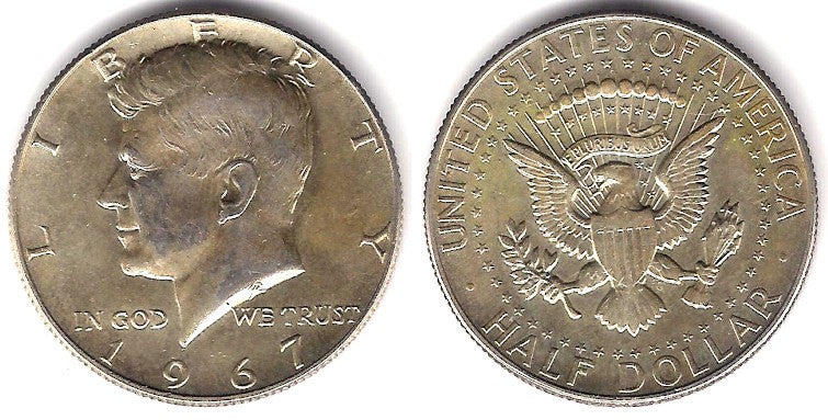 (202a) Estados Unidos de América. 1967. Half Dollar (MBC+) (Plata)