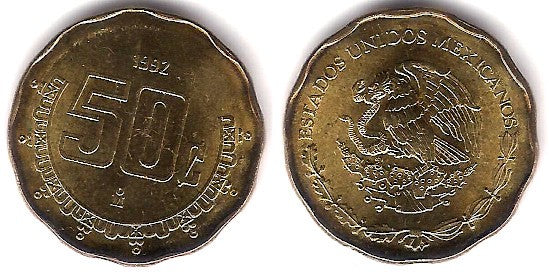 (549) Estados Unidos Mexicanos. 1992. 50 Centavos (EBC)