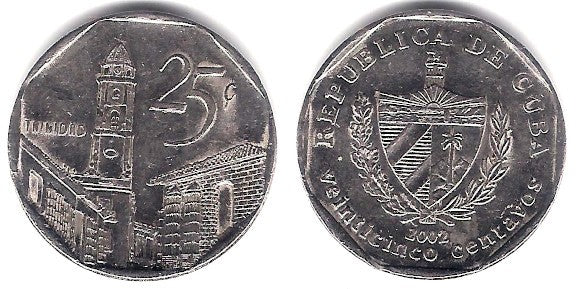 (577.2) Cuba. 2002. 25 Centavos (MBC)