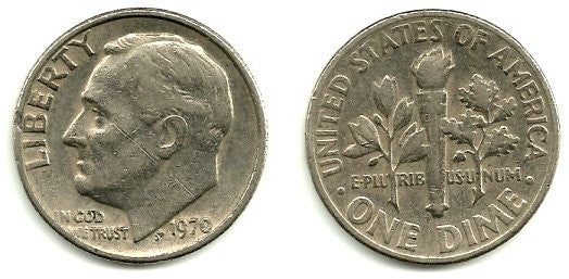 (195a) Estados Unidos de América. 1970. 1 Dime (MBC)