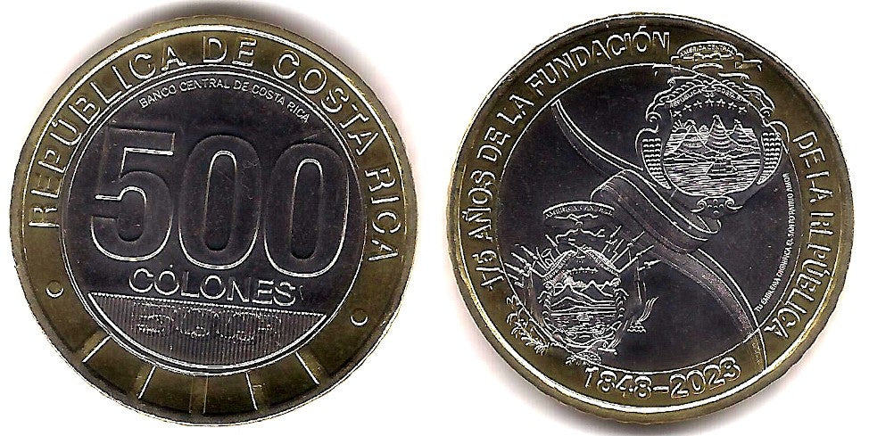 Costa Rica. 2023. 500 Colones (SC)