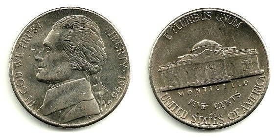 (A192) Estados Unidos de América. 1996(P). 5 Cents (MBC)