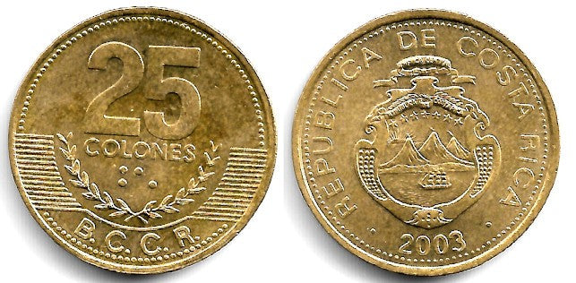 (229a) Costa Rica. 2003. 25 Colones (EBC)
