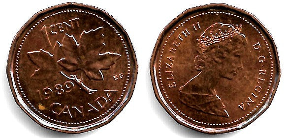 (132) Canadá. 1989. 1 Cent (EBC)
