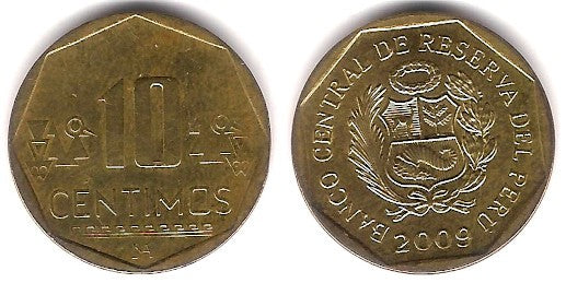 (305.4) Perú. 2009. 10 Céntimos (MBC)