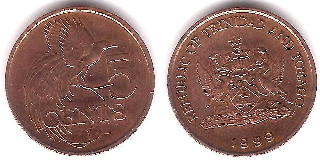 (30) Trinidad y Tobago. 1999. 5 Cents (MBC+)