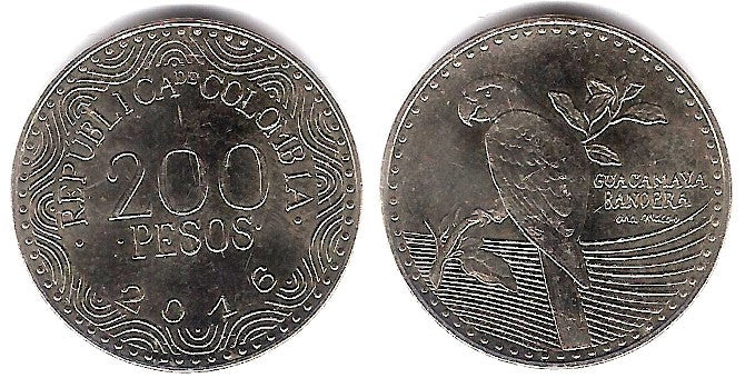 Colombia. 2016. 200 Pesos (SC)