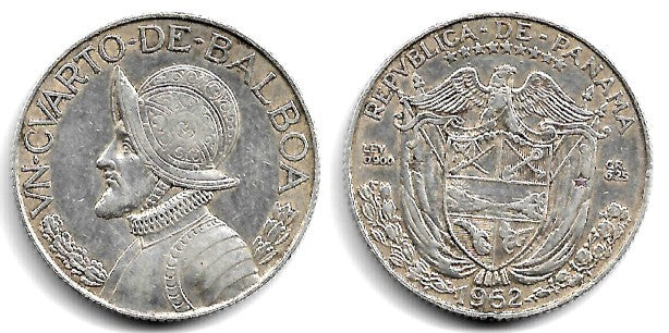 (11.2) Panamá. 1962. ¼ Balboa (MBC+) (Plata)