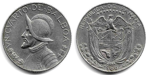 (12a.1) Panamá. 1966. ¼ Balboa (MBC)