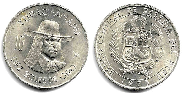 (258) Perú. 1973. 10 Soles de Oro (SC)