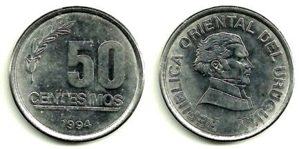 (106) Uruguay. 1994. 50 Centesimos (MBC+)