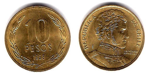 (228.2) Chile. 1998. 10 Pesos (SC)