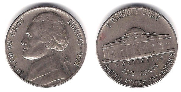 (A192) Estados Unidos de América. 1972. 5 Cents (MBC-)