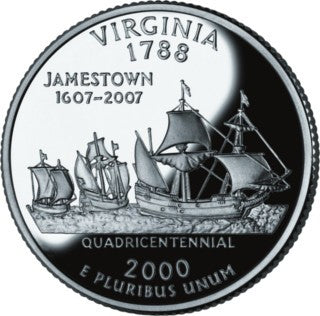 (309) Estados Unidos de América. 2000(P). Quarter Dollar (SC) Virginia