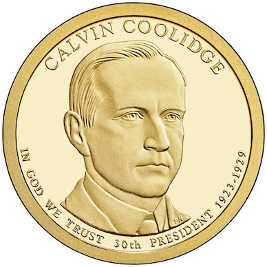 Estados Unidos de América. 2014(D). 1 Dollar (SC) Calvin Coolidge