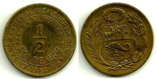 (220.5) Perú. 1964. ½ Sol de Oro (MBC)