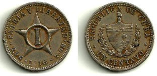 (9.1) Cuba. 1916. 1 Centavo (BC+)