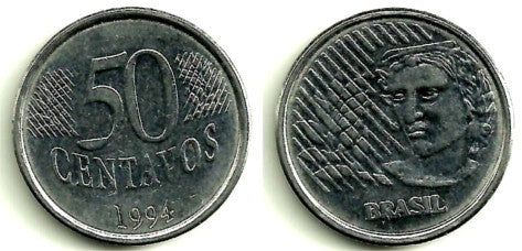 (635) Brasil. 1994. 50 Centavos (EBC)
