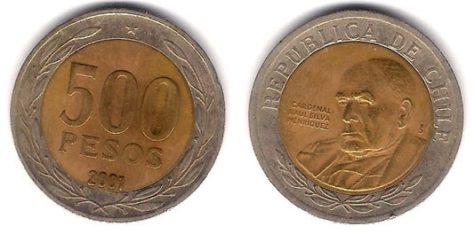 (235) Chile. 2001. 500 Pesos (BC)