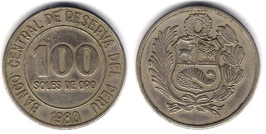 (283) Perú. 1980. 100 Soles de Oro (MBC+)