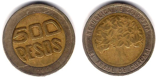 (286) Colombia. 1995. 500 Pesos (BC)
