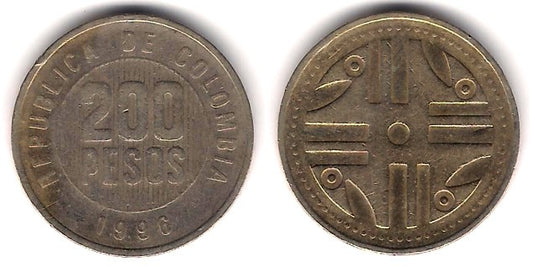 (287) Colombia. 1996. 200 Pesos (MBC)
